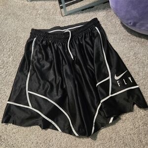 Nike Black Athletic Shorts with White Trim